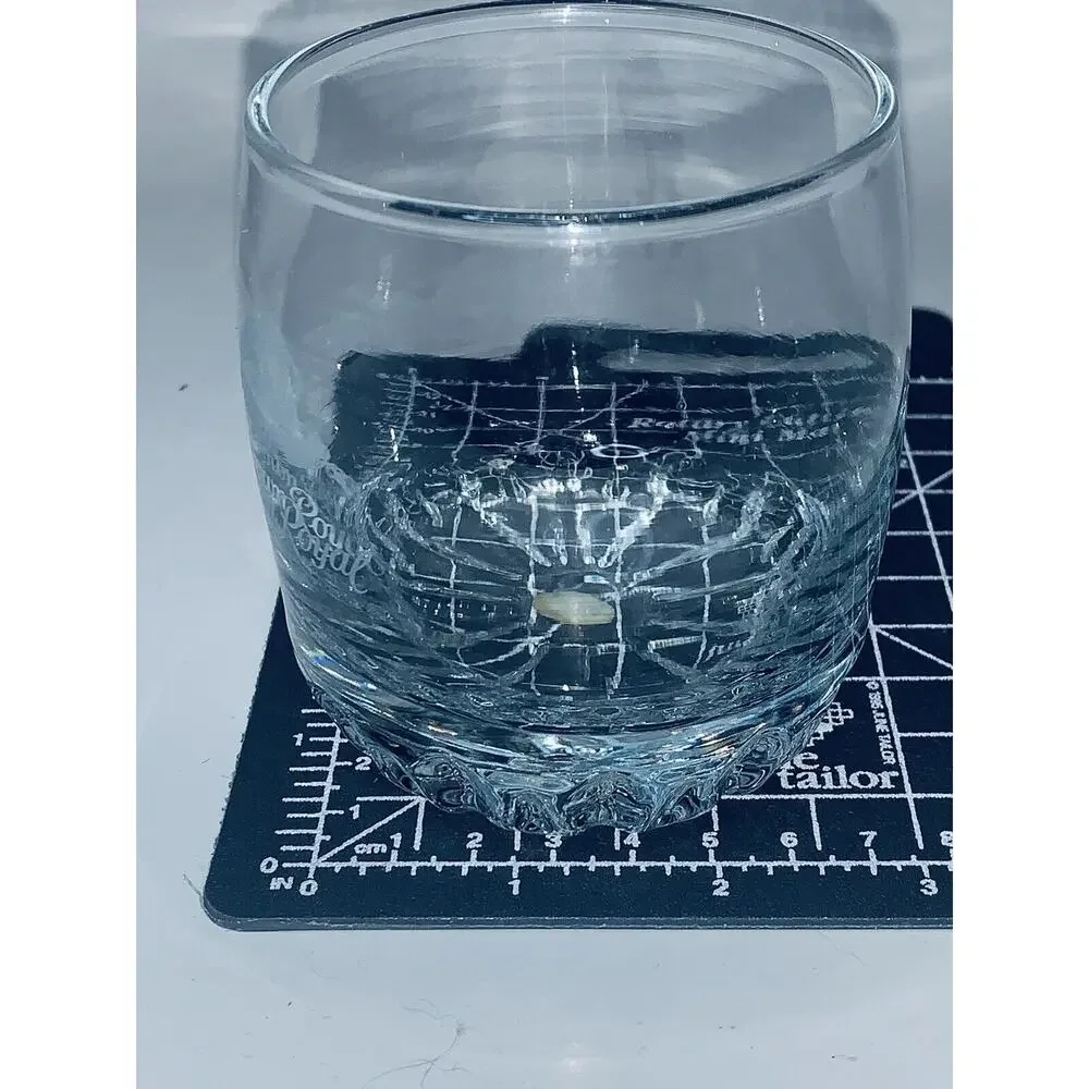 Crown Royal Old Fashioned Rocks Lowball Glass Etched Logo Label Made in Turkey